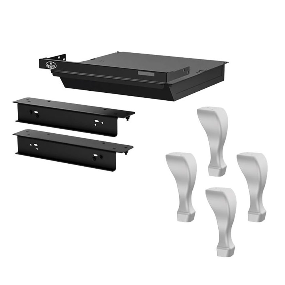 Osburn Brushed Nickel Cast Iron Traditional Leg Kit with Ash Drawer for Osburn 3300 Wood Stove