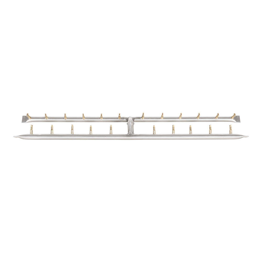 The Outdoor Plus Stainless Steel Rectangular H-Shaped Bullet Gas Fire Pit Burner