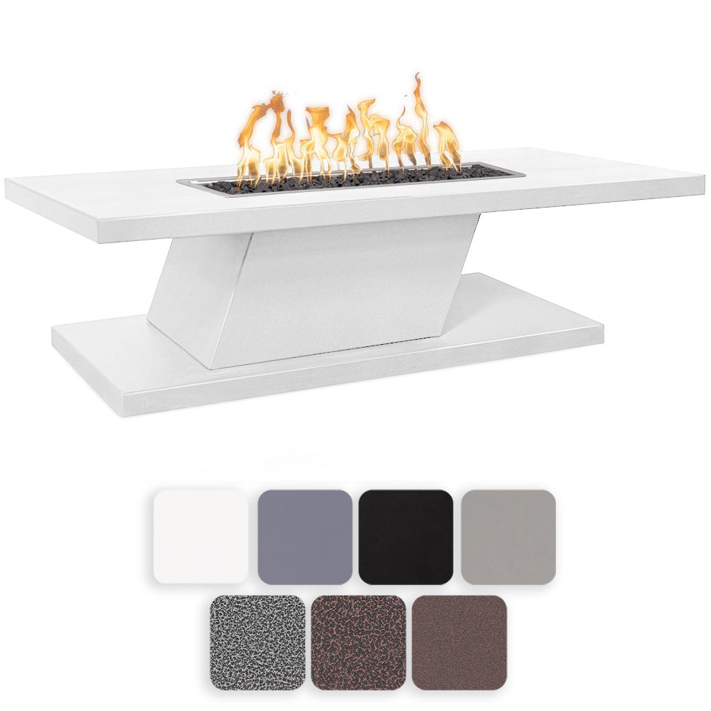 TOP Fires by The Outdoor Plus Imperial 15-Inch Tall Linear Powder Coated Steel Gas Fire Pit