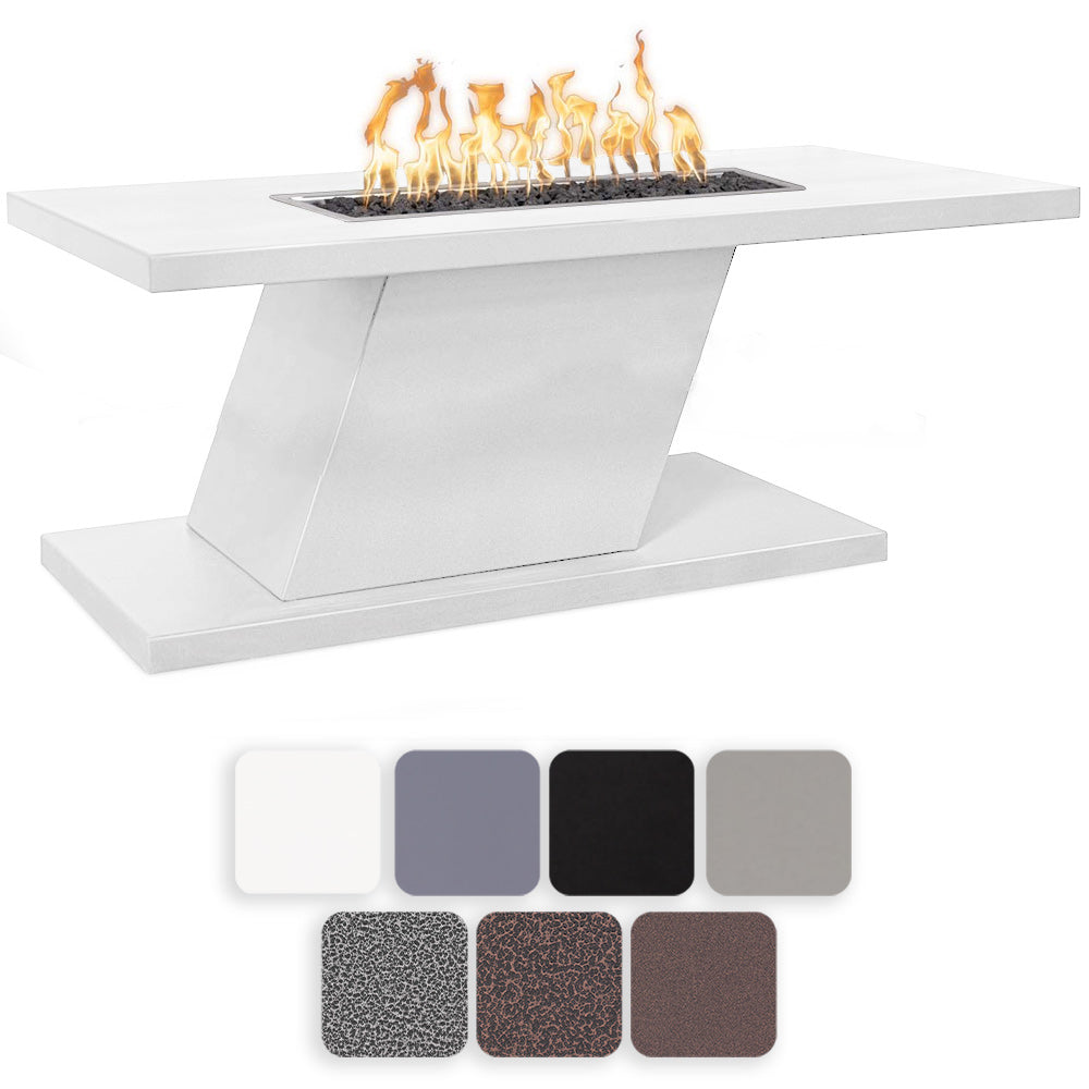 TOP Fires by The Outdoor Plus Imperial 24-Inch Tall Linear Powder Coated Steel Gas Fire Pit