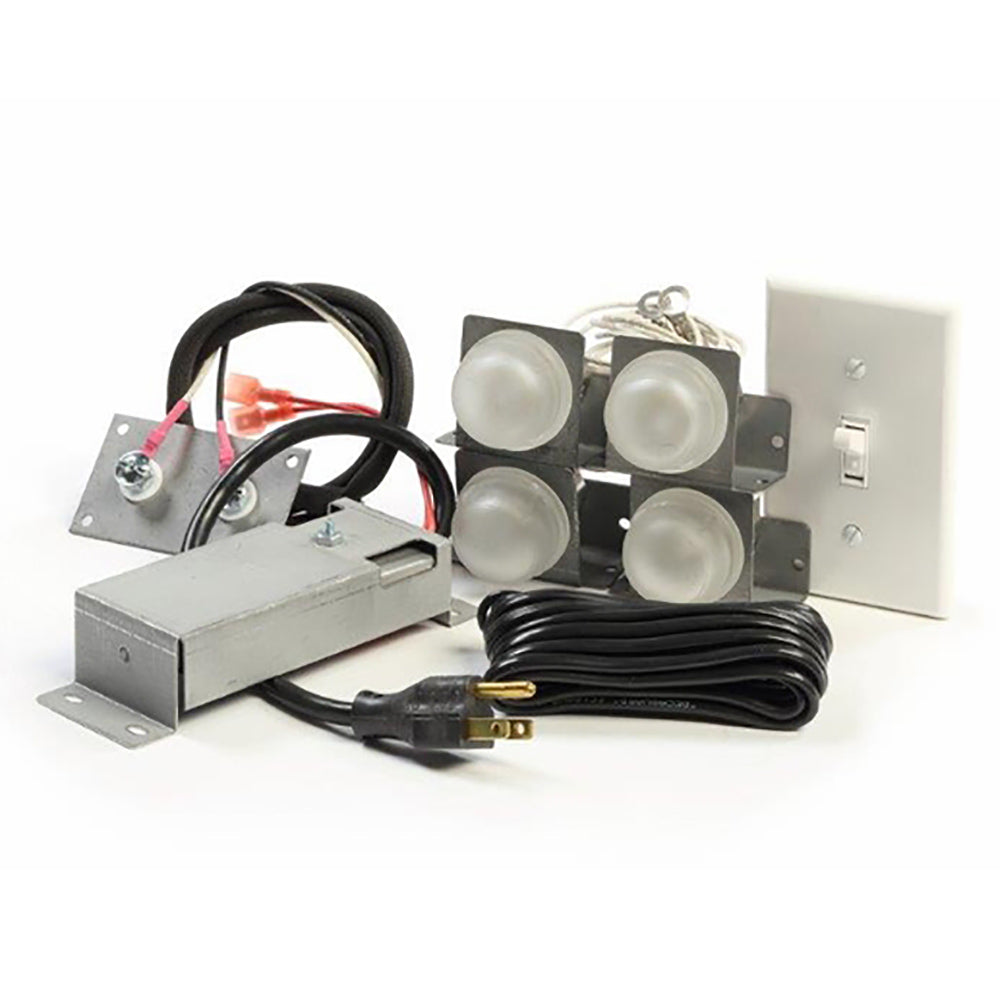Kingsman Four-Lamp Universal Accent Light Kit for ZCVRB60 Glass Media Installations