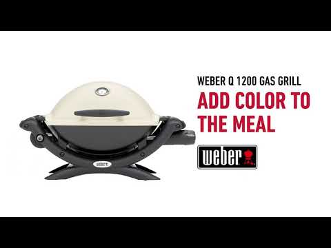 Weber Q1200 Portable Propane Gas Grill with Side Tables (WEB-Q1200)