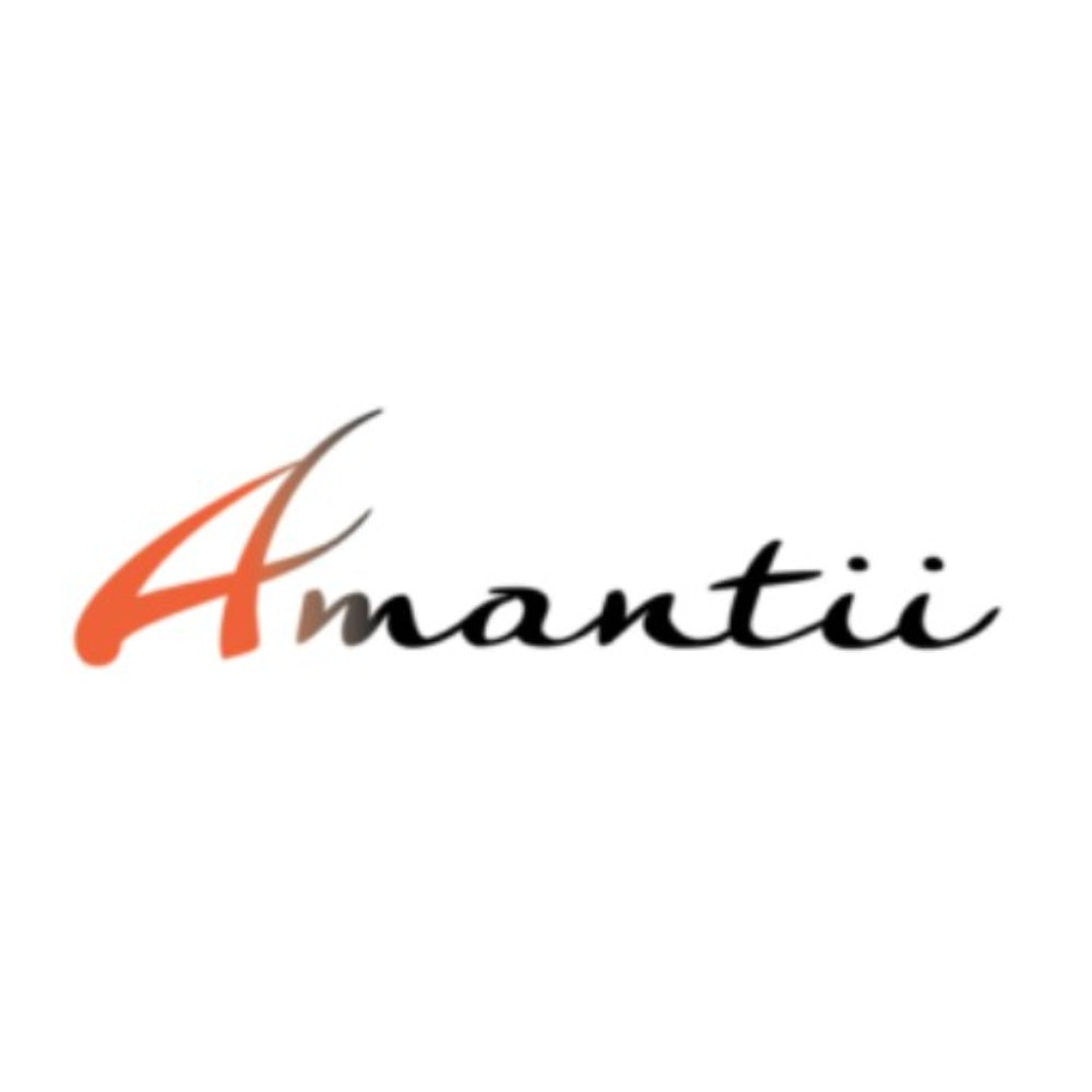 Amantii logo with orange and black wordmark