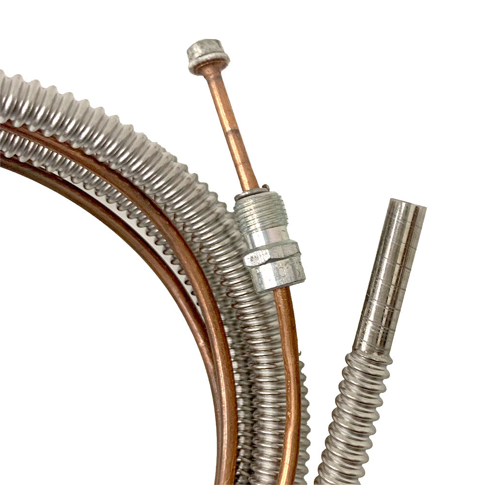 Robertshaw 102 safety pilot assembly with braided gas line and flexible metal tube