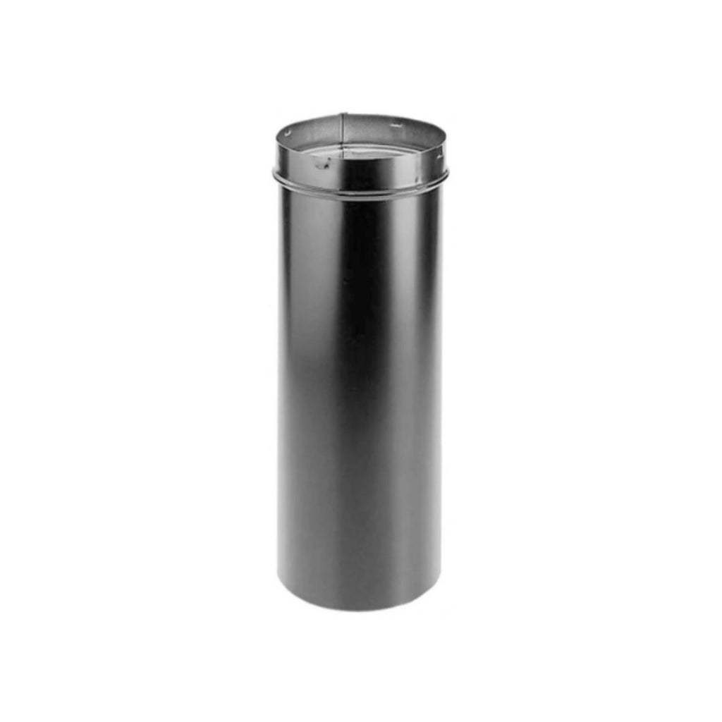 10-inch slip connector, dark metal chimney pipe sleeve with flared rim
