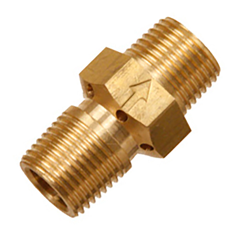 Brass air mixer conversion fitting with threaded ports