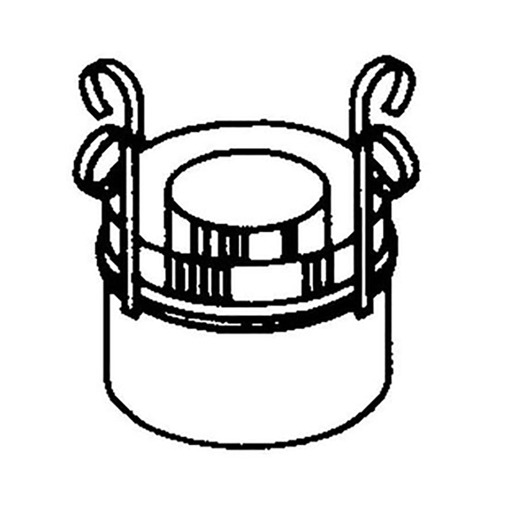 Metal chimney support with two side brackets for 8-inch flue pipe