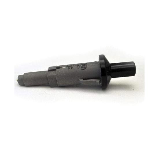 Piezo spark igniter replacement button, cylindrical gray with black connector
