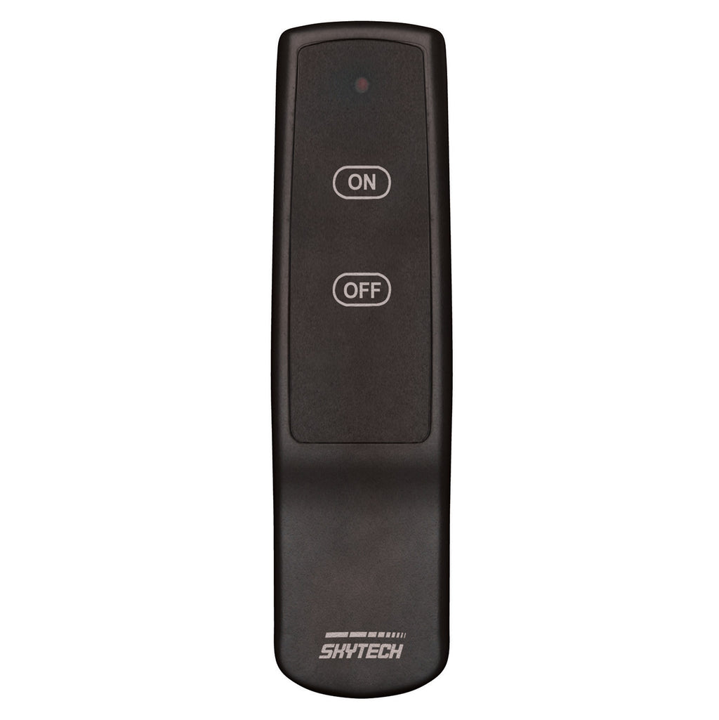 Black Skytech on/off fireplace remote control handset with ON and OFF buttons