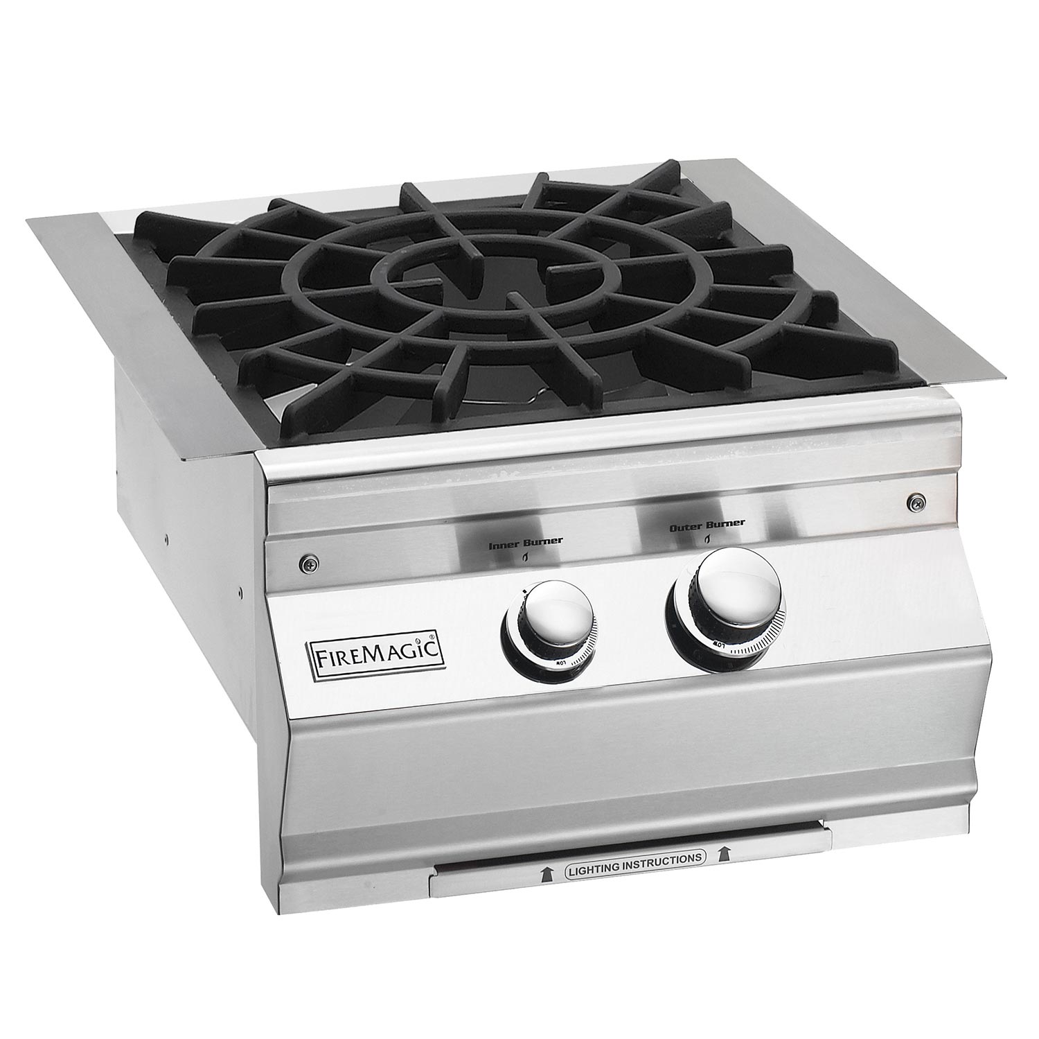 Fire Magic Built-In Power Burner with Porcelain Cast Grids