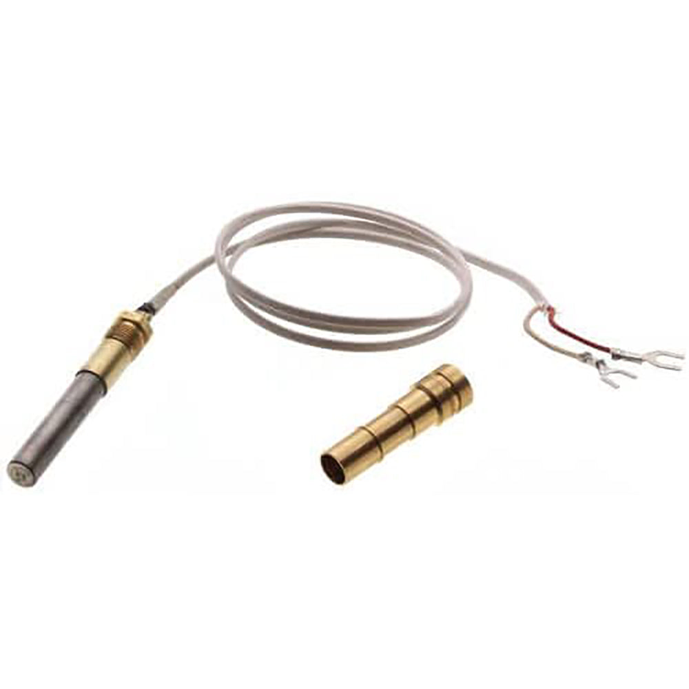 Thermopile lead with two brass-tipped probes and gray wire cable