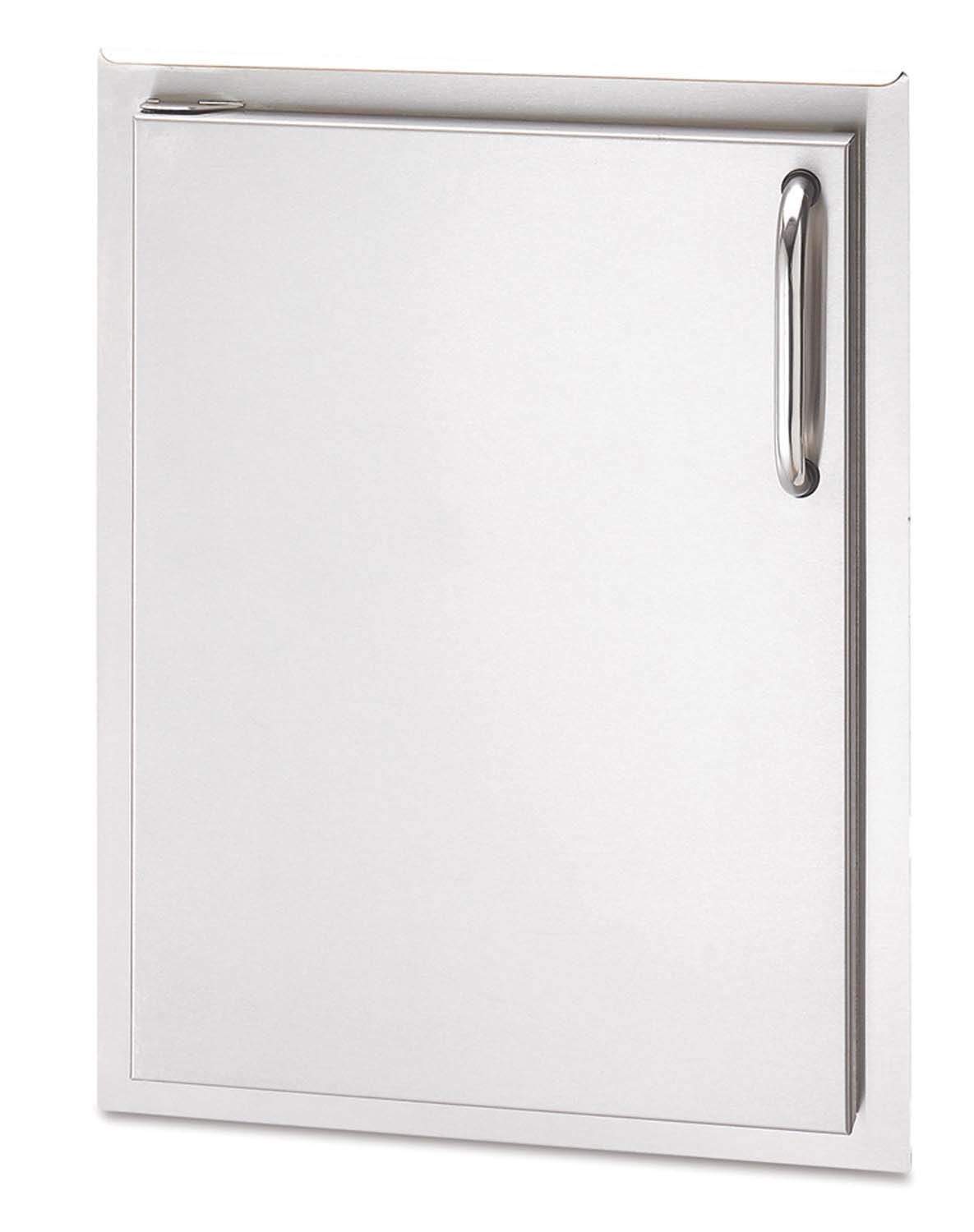 20x14 inch single storage door with vertical recessed handle, flat metal panel