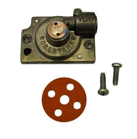 Fire conversion kit valve body, orange gasket disc, and two metal screws