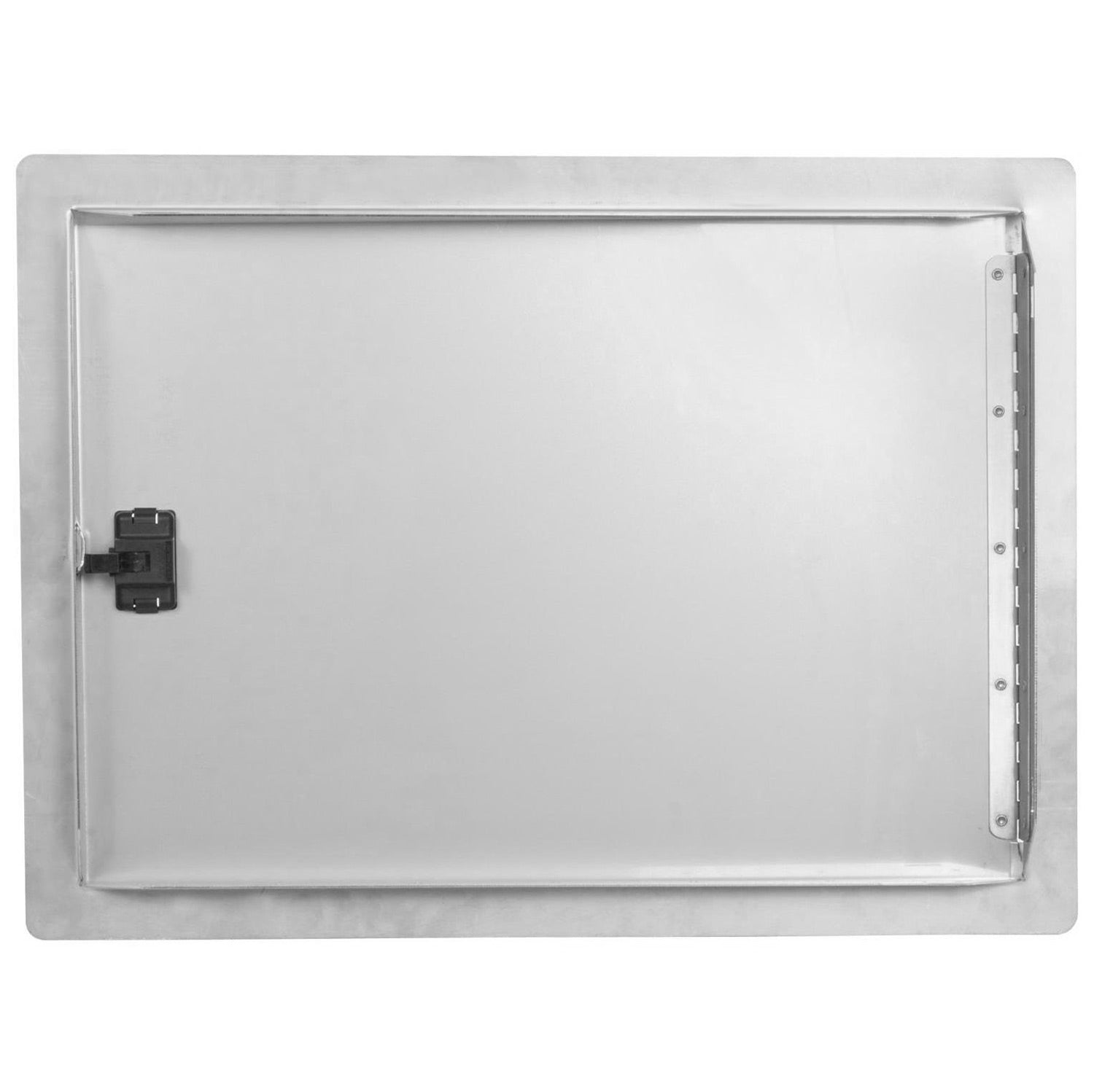 Stainless steel access door with latch mount on the left