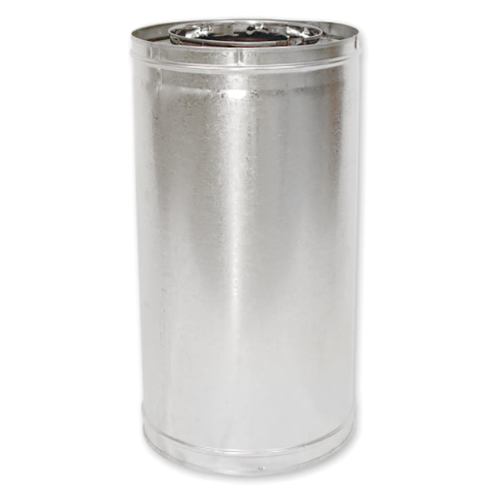 Stainless steel double wall chimney pipe section