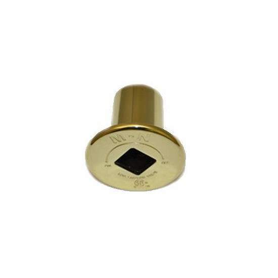 Fire polished brass flange with square black insert