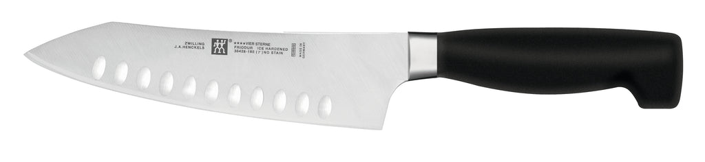 Zwilling J.A. Henckels Four Star 7-Inch Hollow Edge Rocking Santoku Knife