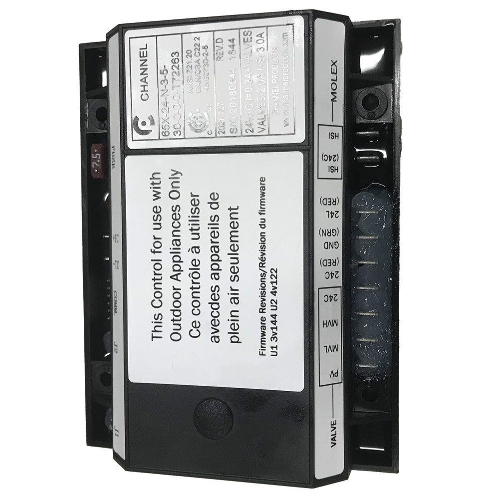 Fire electronic module with MOLEX/VANE connectors and channel label