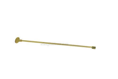18-inch gas valve key, polished brass, long rod with round handle and socket end