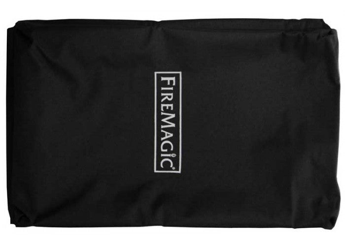 Fire Magic vinyl countertop side burner cover, black, with white logo label