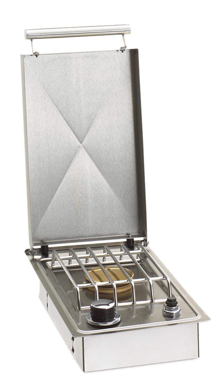Built-in single side burner with stainless grate and control knob