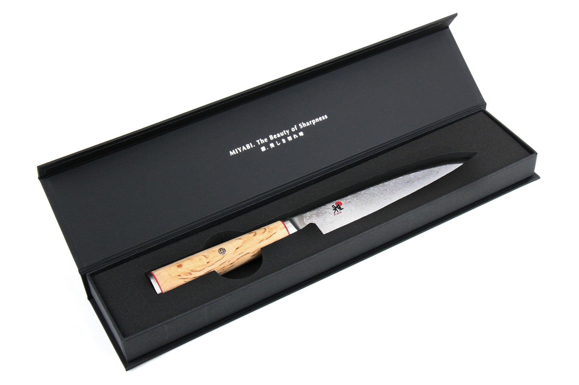 Utility knife with wooden handle in black gift box