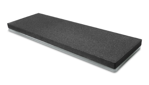 Rectangular dark glass water sharpening stone with flat sharpening surface