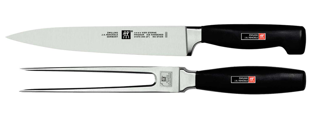 Zwilling J.A. Henckels Four Star 2-Piece Carving Knife & Fork Set