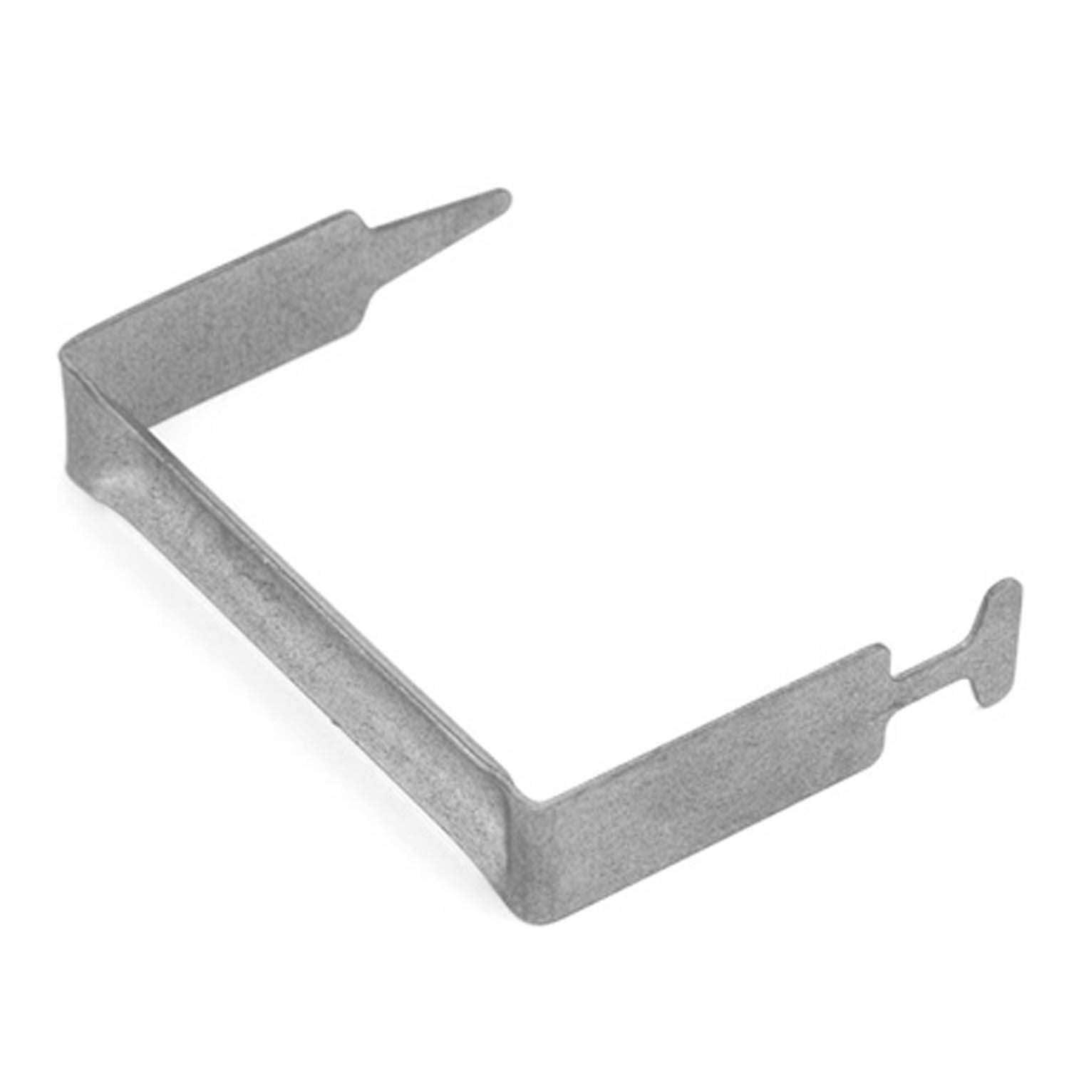 Metal U-shaped cooking grid lifter tool with long handle, brushed gray finish