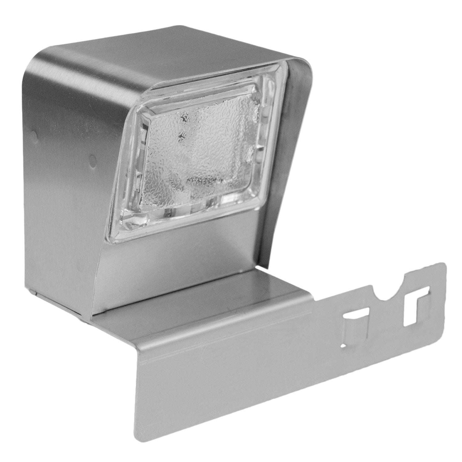 American Outdoor grill light with clear lens and metal mounting bracket, rectangular housing