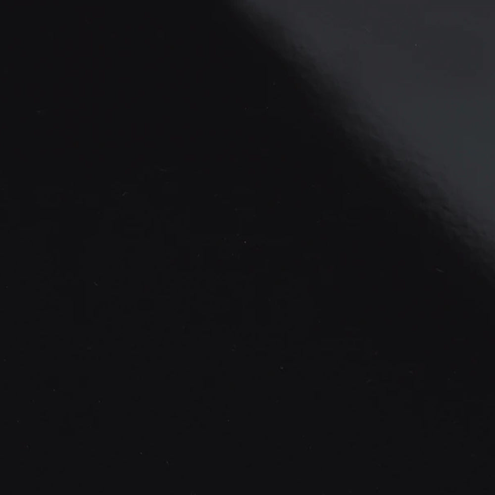 Black reflective porcelain liner kit panel, smooth dark surface