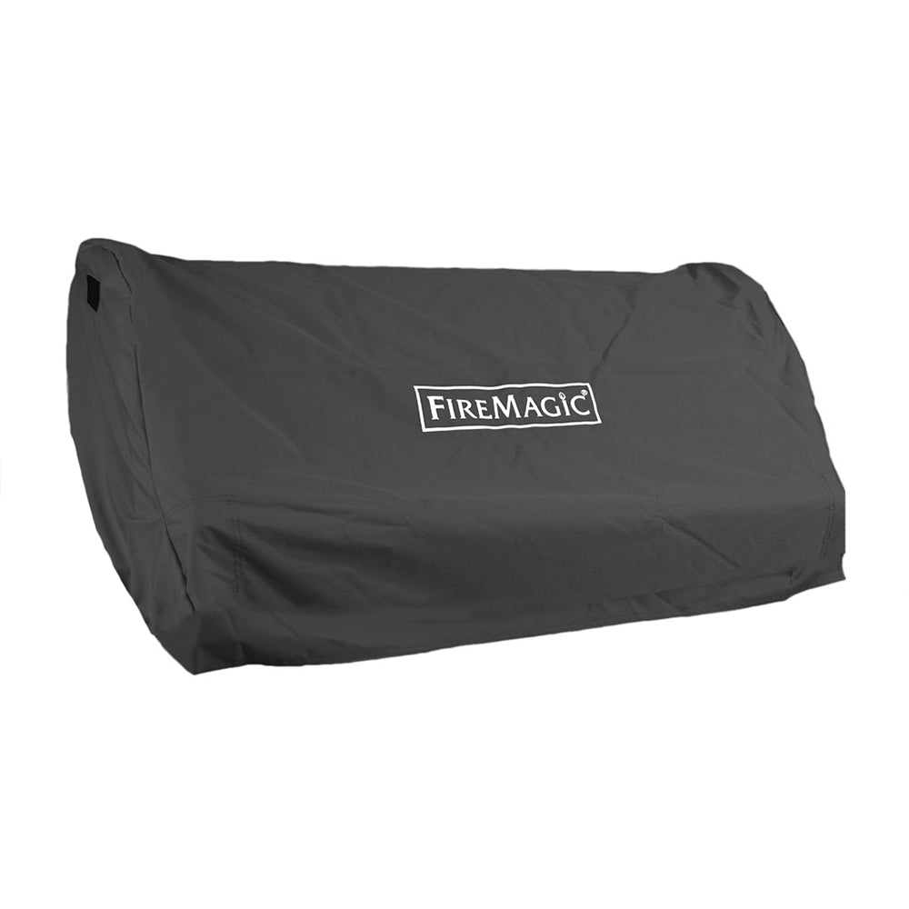 Fire Magic vinyl grill cover, dark gray with logo patch