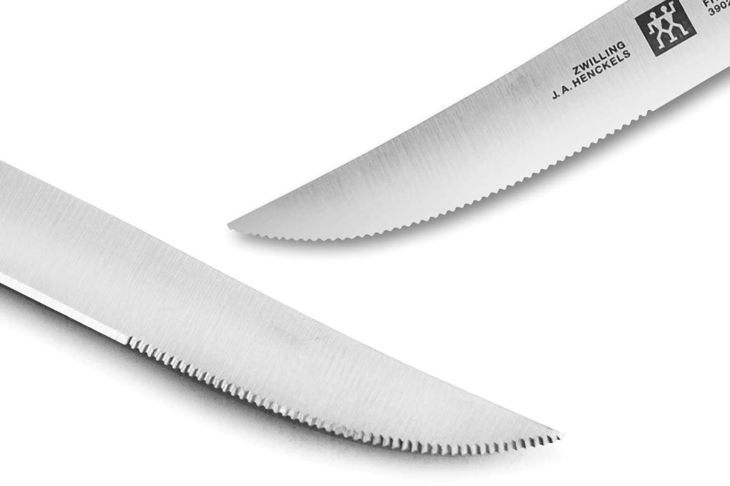 Zwilling J.A. Henckels Stainless Steel 8-Piece Serrated Steak Knife Set with Wood Case