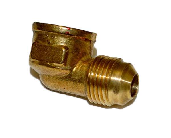 HPC Fire 90 Degree Female Elbow Brass Fitting, 3/8-Inch Tube, 3/8-Inch FIP