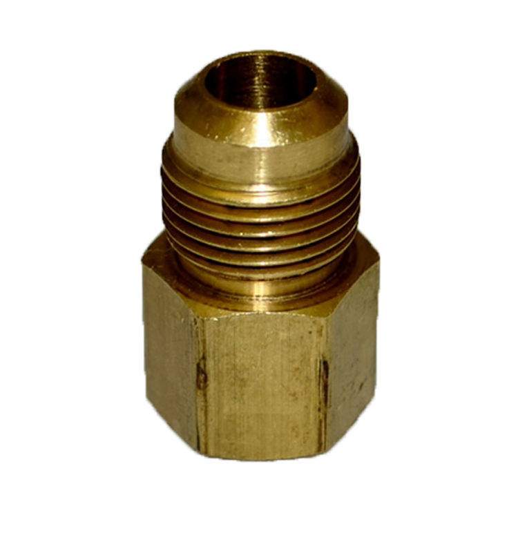 Brass adaptor fitting with hex exterior and threaded male 1/2-inch FIP connection