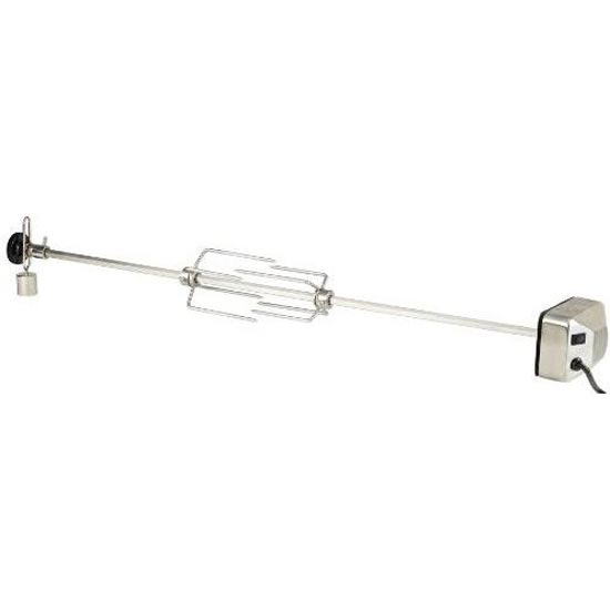 38-inch rotisserie kit with metal skewer, wire cage, and motor drive unit