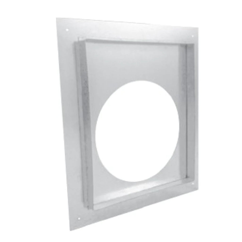 Napoleon horizontal firestop plate with rectangular frame and round 5x8 opening