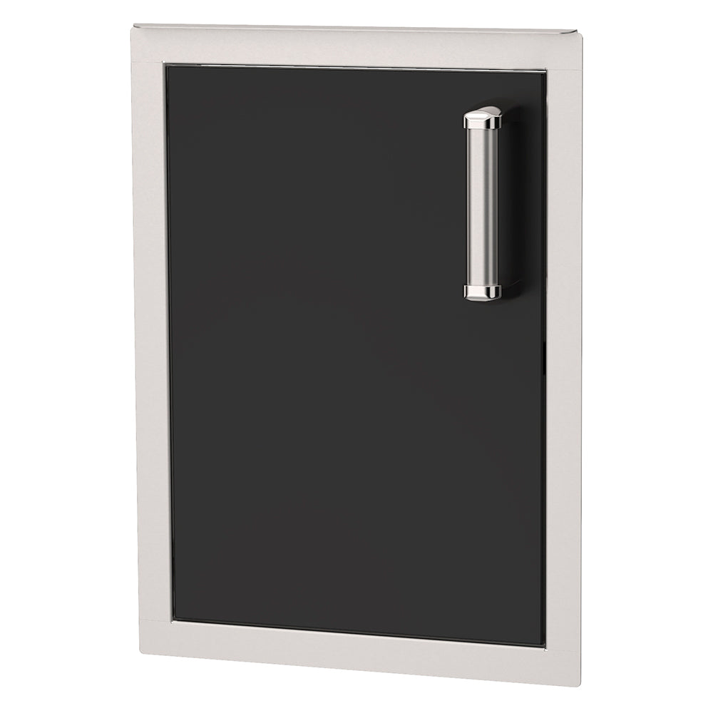 Fire Magic Echelon black vertical door with vertical silver handle