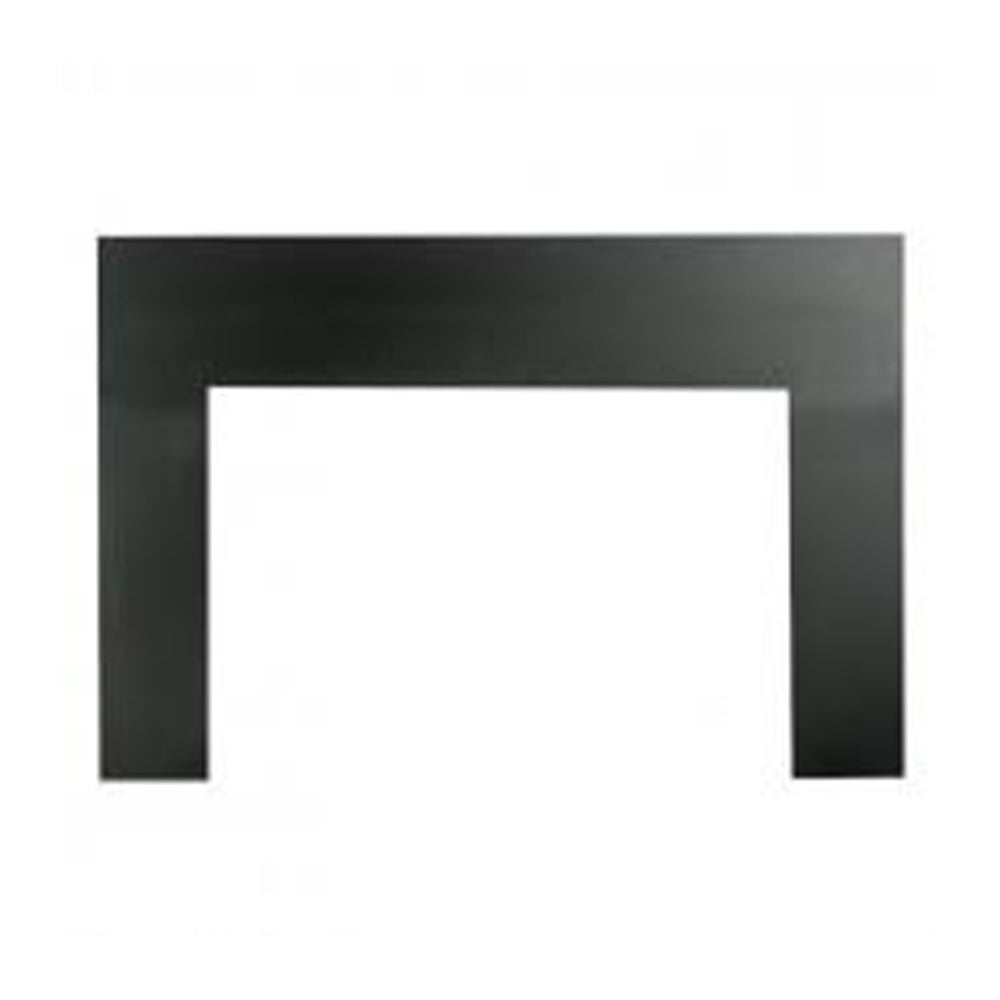 Black 3-sided trim frame with open center, U-shaped edges