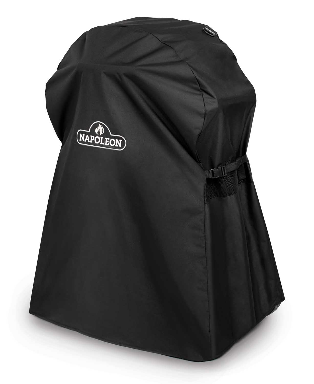 Napoleon black grill stand cover with top clips and logo