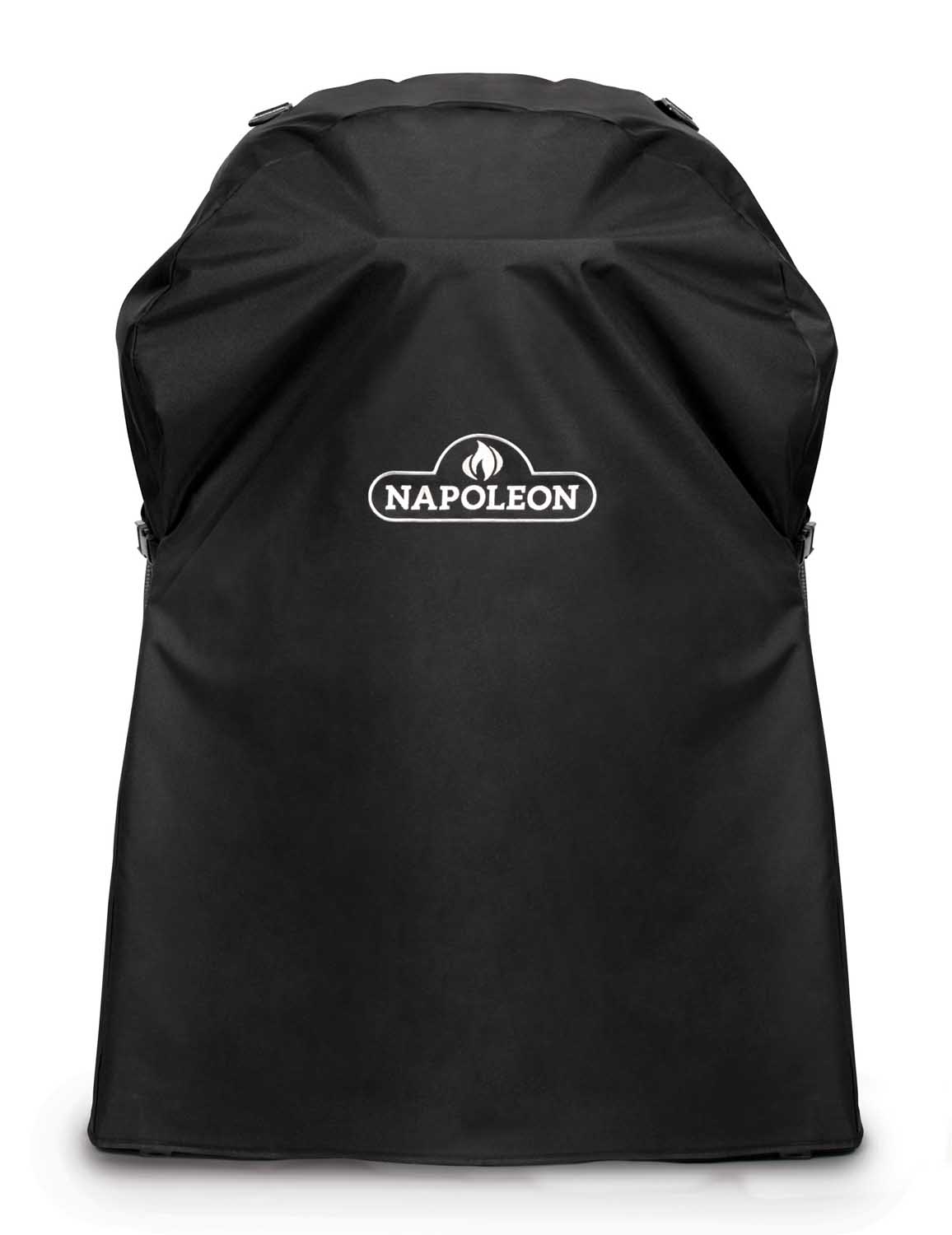Napoleon black grill stand cover with front logo panel