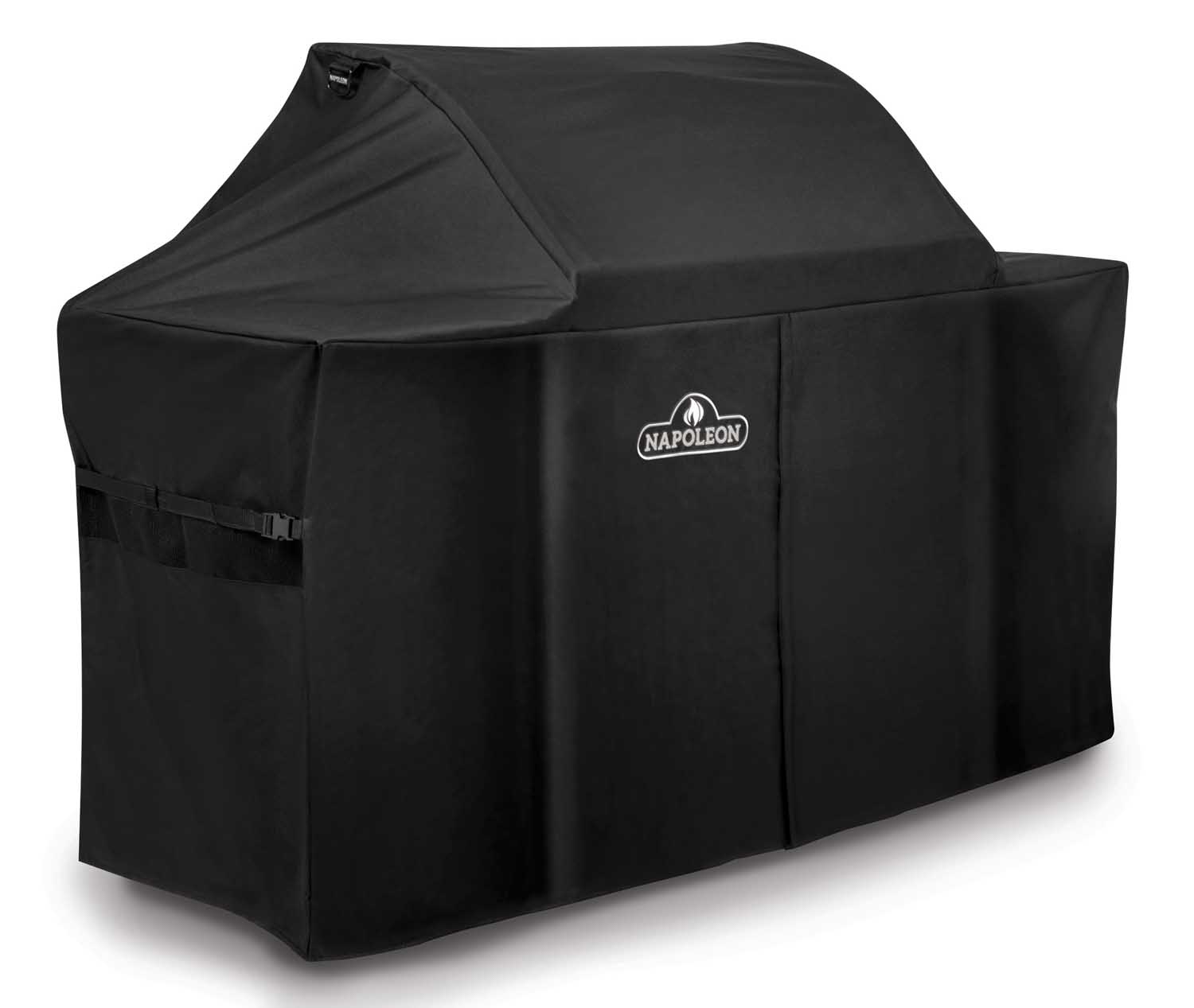Napoleon grill cover for charcoal professional grill, dark fabric with side pocket and logo