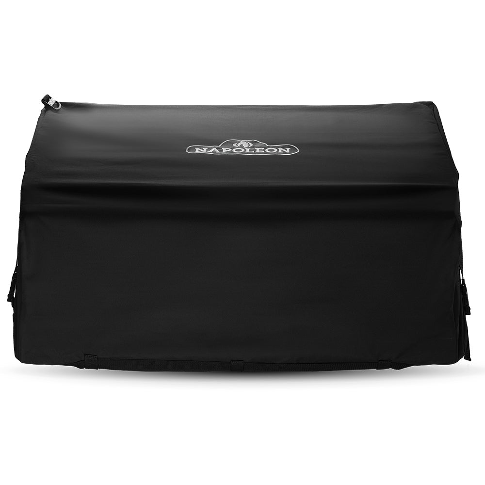 Black Napoleon griddle cover with front logo, fitted for flat top 32-inch griddle