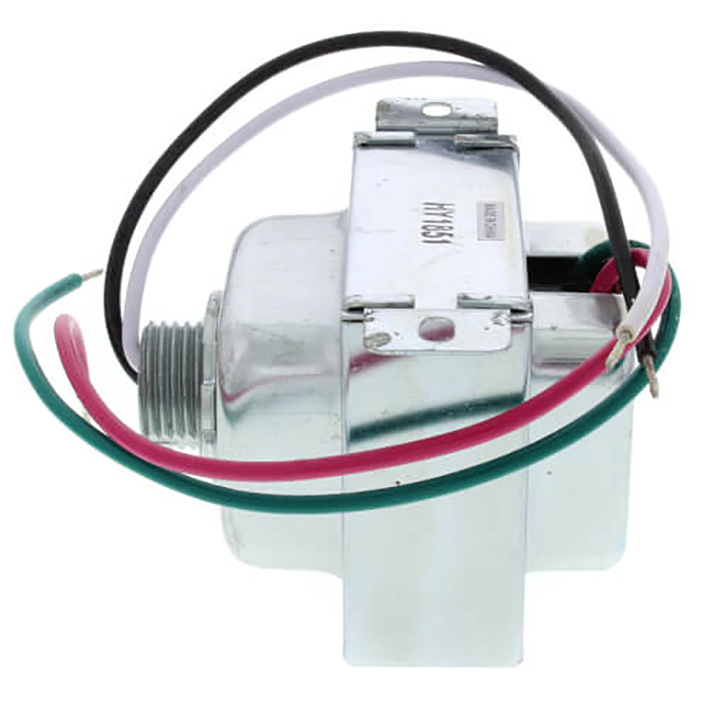 Metal 24V transformer with black cable and red/green wires, mounting bracket