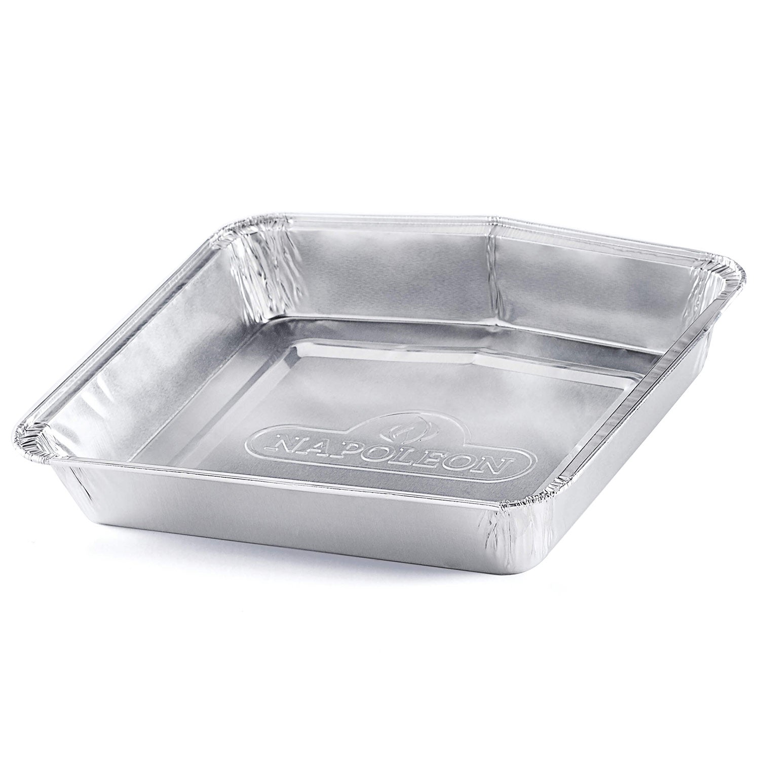 Napoleon disposable aluminum grease tray for TravelQ grills, shiny rectangular pan