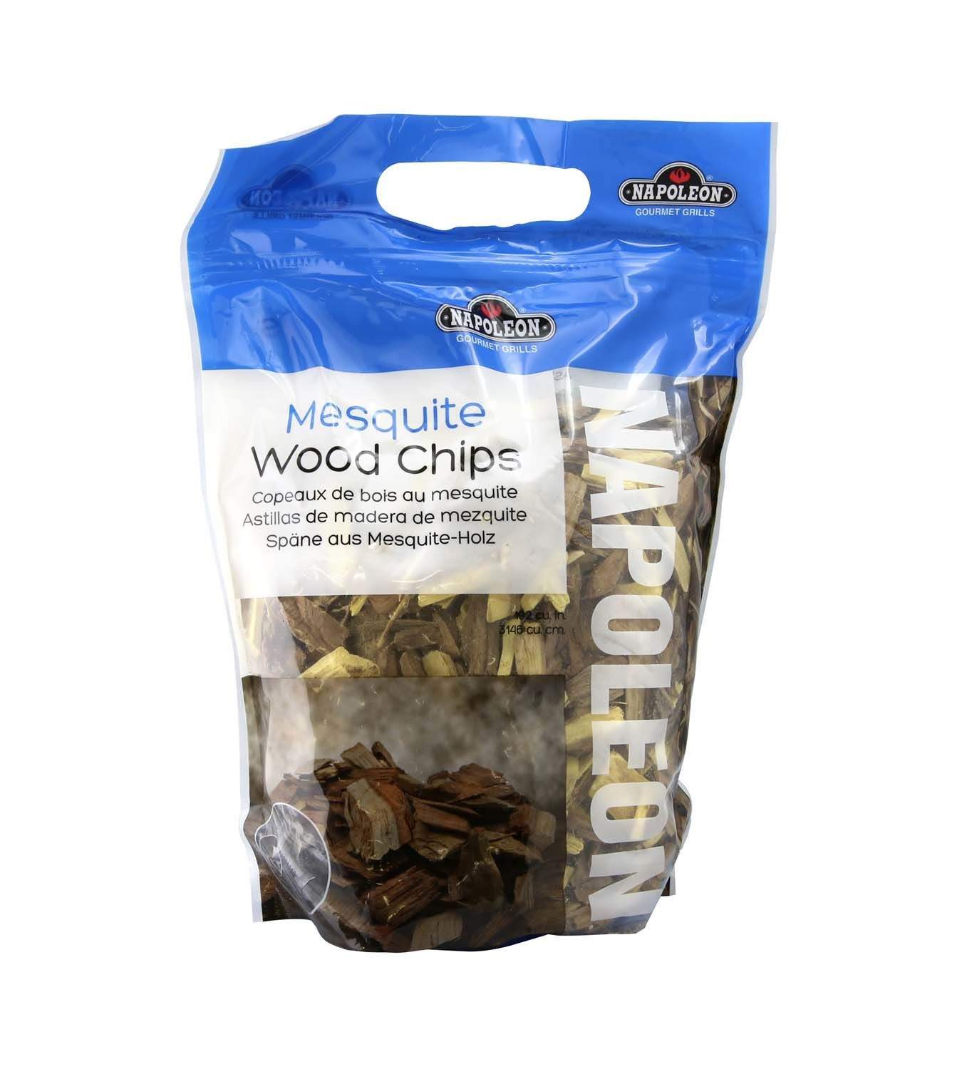 Napoleon mesquite wood chips in retail bag