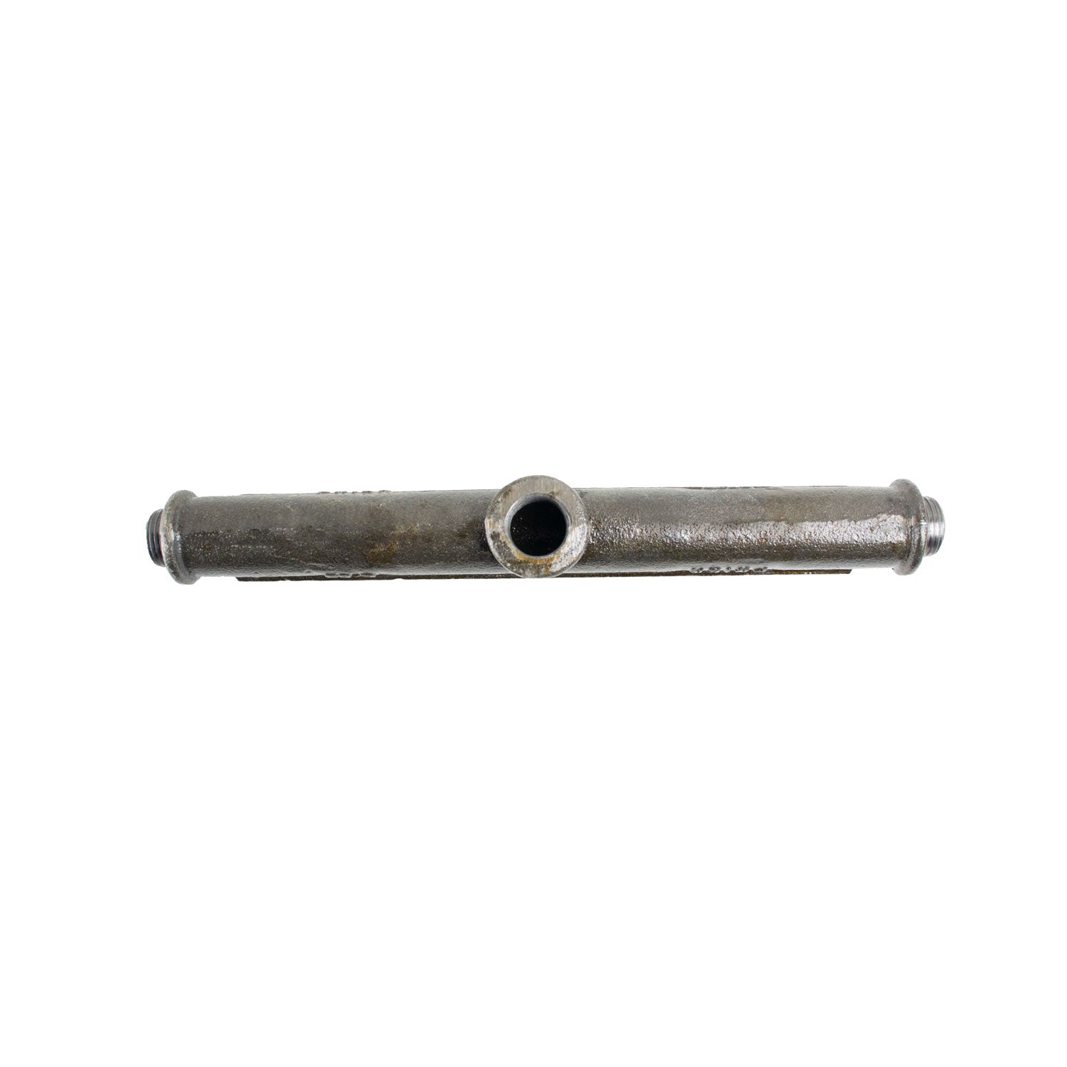Cast iron log lighter with side opening and threaded ends