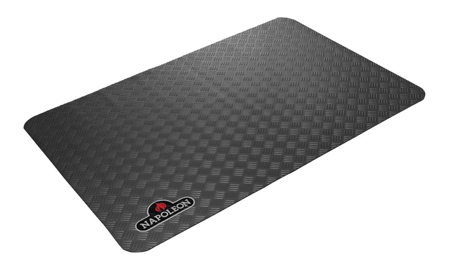 Napoleon grill mat, dark gray diamond-texture non-slip surface with logo