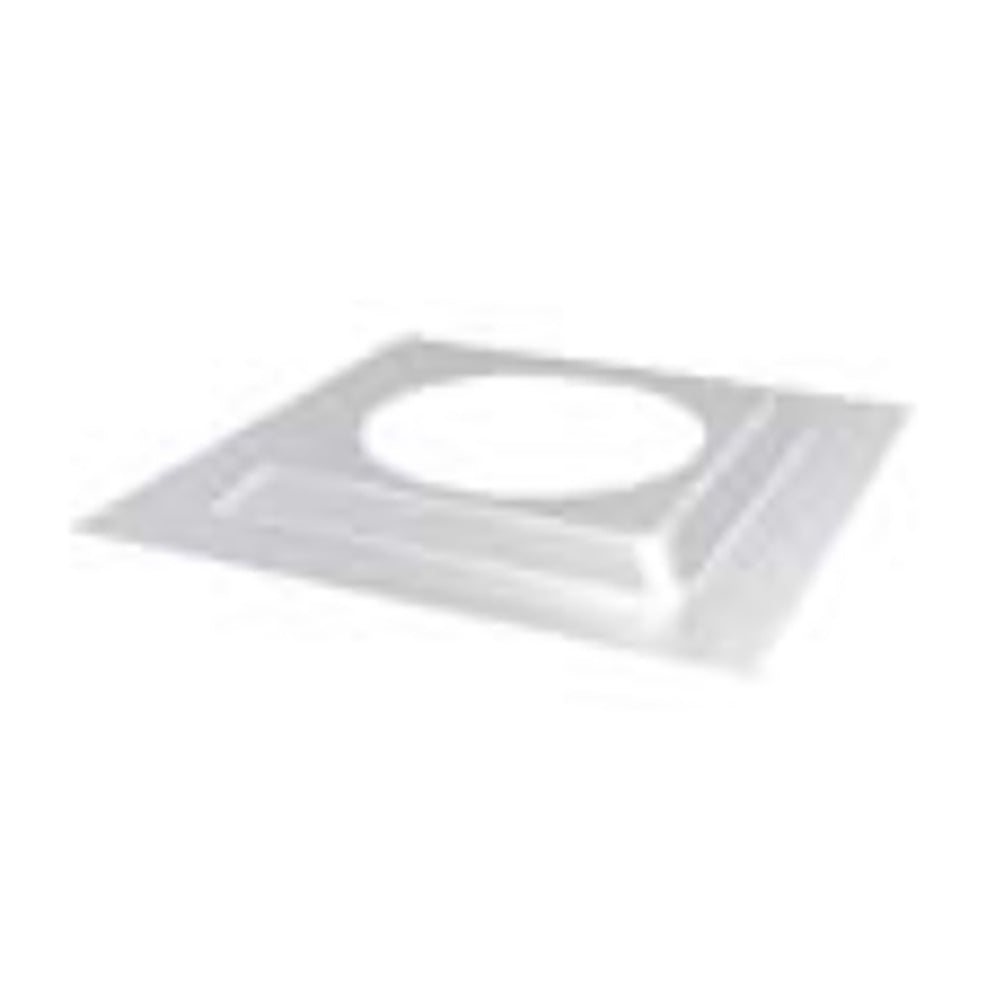 Gray firestop spacer plate with circular 7-inch hole and raised flange