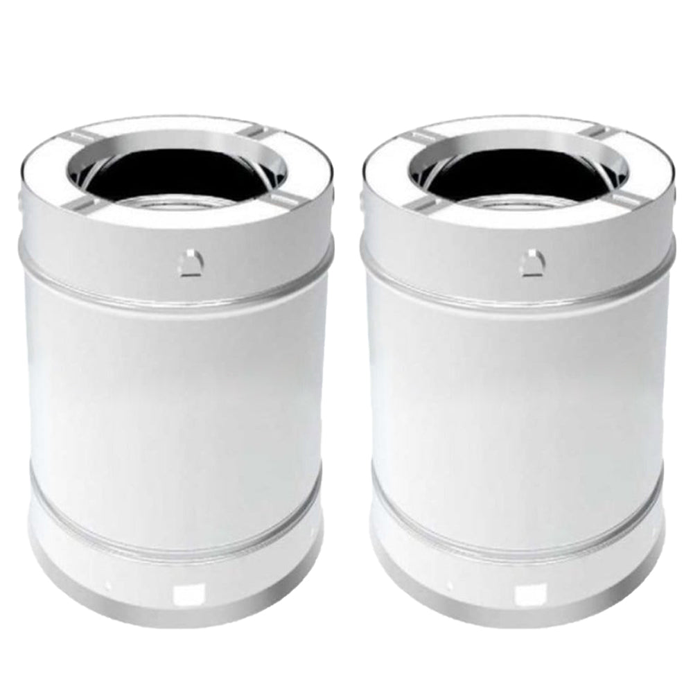 Stainless steel chimney pipe sections, 6-inch, with snap-lock ring, 2-pack